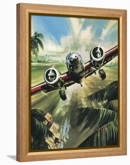 Famous Aircraft and Their Pilots: Lockheed Ten Electra - Amelia Earhart-Wilf Hardy-Framed Premier Image Canvas