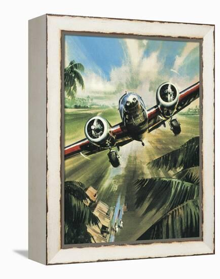 Famous Aircraft and Their Pilots: Lockheed Ten Electra - Amelia Earhart-Wilf Hardy-Framed Premier Image Canvas