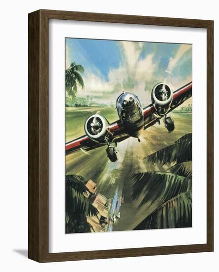 Famous Aircraft and Their Pilots: Lockheed Ten Electra - Amelia Earhart-Wilf Hardy-Framed Giclee Print