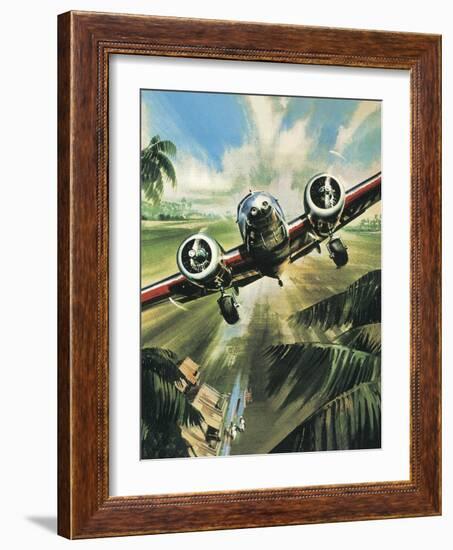 Famous Aircraft and Their Pilots: Lockheed Ten Electra - Amelia Earhart-Wilf Hardy-Framed Giclee Print