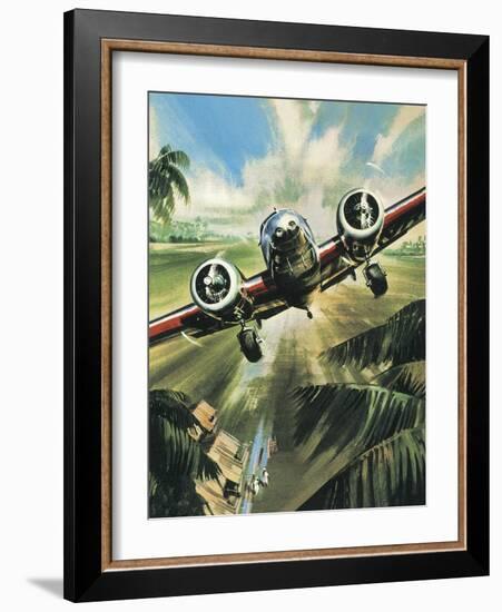 Famous Aircraft and Their Pilots: Lockheed Ten Electra - Amelia Earhart-Wilf Hardy-Framed Giclee Print