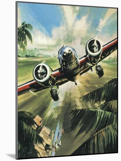 Famous Aircraft and Their Pilots: Lockheed Ten Electra - Amelia Earhart-Wilf Hardy-Mounted Giclee Print