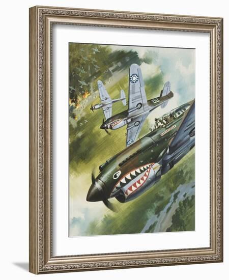 Famous Aircraft and their Pilots-Wilf Hardy-Framed Giclee Print