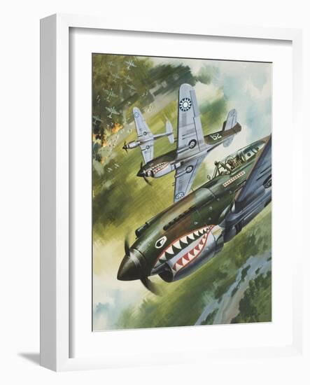 Famous Aircraft and their Pilots-Wilf Hardy-Framed Giclee Print