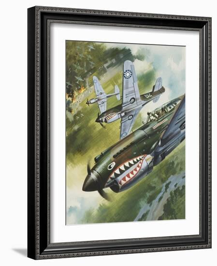 Famous Aircraft and their Pilots-Wilf Hardy-Framed Giclee Print