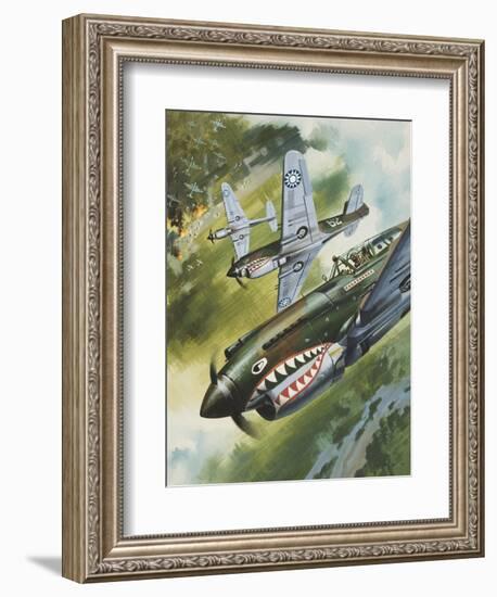 Famous Aircraft and their Pilots-Wilf Hardy-Framed Giclee Print