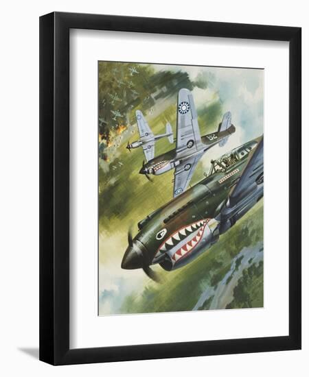 Famous Aircraft and their Pilots-Wilf Hardy-Framed Giclee Print