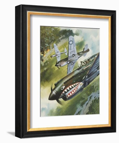 Famous Aircraft and their Pilots-Wilf Hardy-Framed Giclee Print