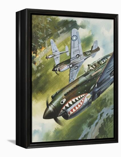 Famous Aircraft and their Pilots-Wilf Hardy-Framed Premier Image Canvas