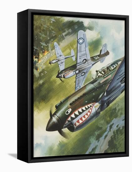 Famous Aircraft and their Pilots-Wilf Hardy-Framed Premier Image Canvas