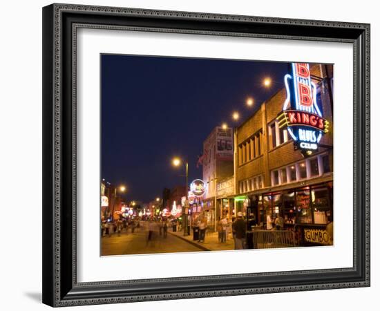 Famous Beale Street, Memphis, Tennessee, USA-Bill Bachmann-Framed Photographic Print