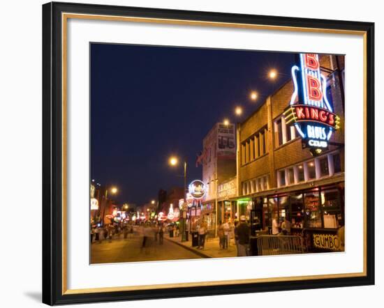 Famous Beale Street, Memphis, Tennessee, USA-Bill Bachmann-Framed Photographic Print