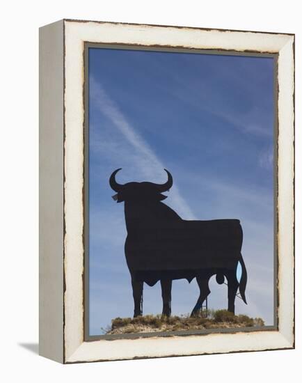 Famous Bull Symbols of the Bodegas Osborne, Puerto De Santa Maria, Spain-Walter Bibikow-Framed Premier Image Canvas