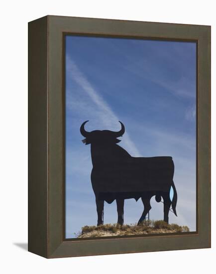 Famous Bull Symbols of the Bodegas Osborne, Puerto De Santa Maria, Spain-Walter Bibikow-Framed Premier Image Canvas