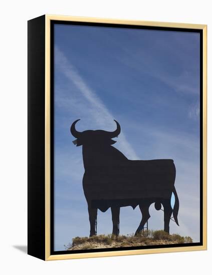Famous Bull Symbols of the Bodegas Osborne, Puerto De Santa Maria, Spain-Walter Bibikow-Framed Premier Image Canvas