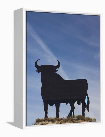 Famous Bull Symbols of the Bodegas Osborne, Puerto De Santa Maria, Spain-Walter Bibikow-Framed Premier Image Canvas