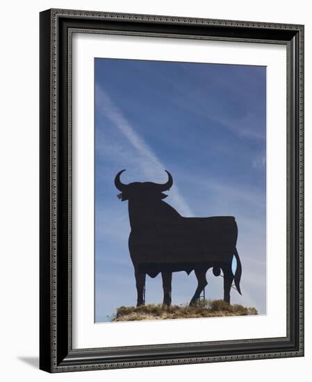 Famous Bull Symbols of the Bodegas Osborne, Puerto De Santa Maria, Spain-Walter Bibikow-Framed Photographic Print