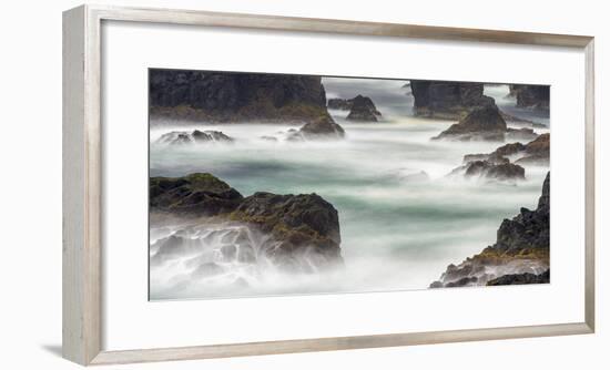 Famous Cliffs and Sea Stacks of Esha Ness, Shetland Islands-Martin Zwick-Framed Photographic Print