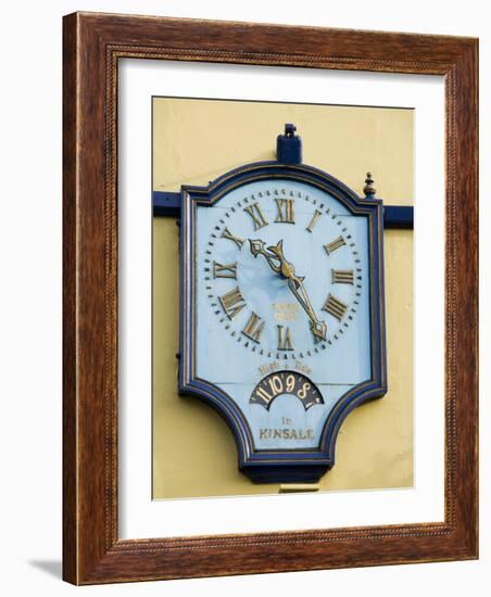Famous Clock on the Blue Haven Hotel, Kinsale, County Cork, Munster, Republic of Ireland-R H Productions-Framed Photographic Print