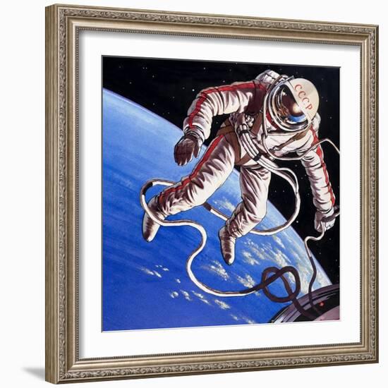 Famous Firsts: Space-Walk!-Wilf Hardy-Framed Giclee Print