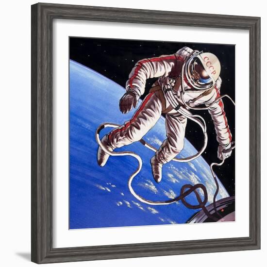 Famous Firsts: Space-Walk!-Wilf Hardy-Framed Giclee Print