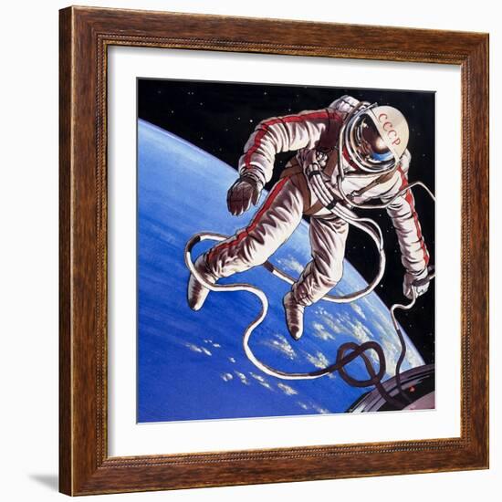 Famous Firsts: Space-Walk!-Wilf Hardy-Framed Giclee Print