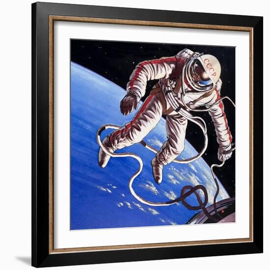 Famous Firsts: Space-Walk!-Wilf Hardy-Framed Giclee Print