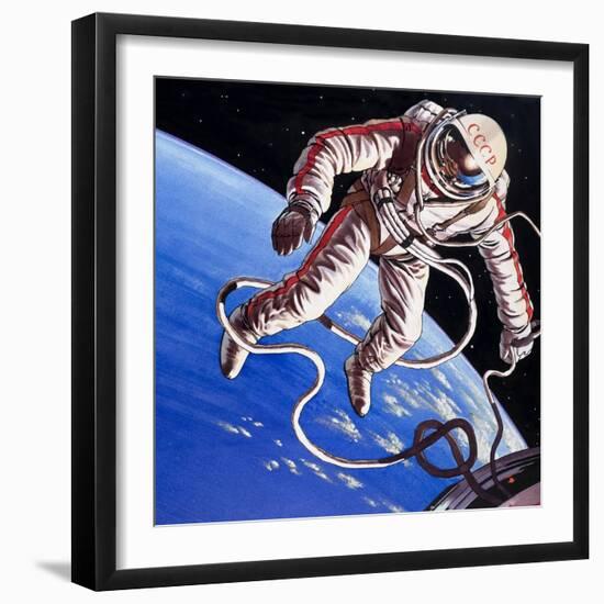 Famous Firsts: Space-Walk!-Wilf Hardy-Framed Giclee Print