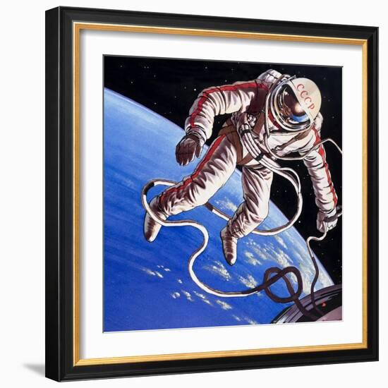 Famous Firsts: Space-Walk!-Wilf Hardy-Framed Giclee Print