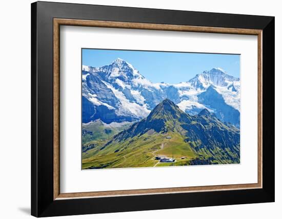Famous Mount Jungfrau in the Swiss Alps-swisshippo-Framed Photographic Print