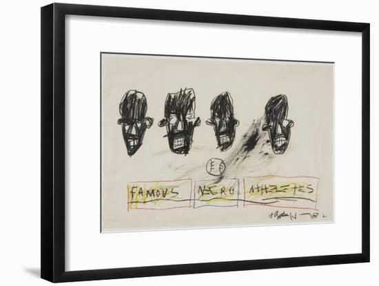 Famous Negro Athletes, 1981-Jean-Michel Basquiat-Framed Giclee Print