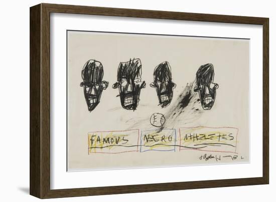 Famous Negro Athletes, 1981-Jean-Michel Basquiat-Framed Giclee Print