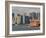 Famous Orange Staten Island Ferry Approaches Lower Manhattan, New York-John Woodworth-Framed Photographic Print