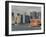 Famous Orange Staten Island Ferry Approaches Lower Manhattan, New York-John Woodworth-Framed Photographic Print