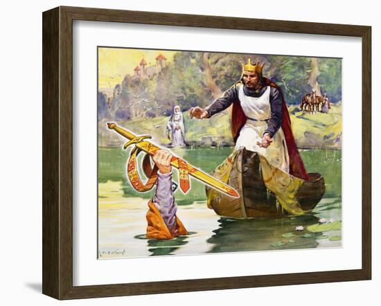 Famous Partnerships: Arthur and Excalibur-James Edwin Mcconnell-Framed Giclee Print