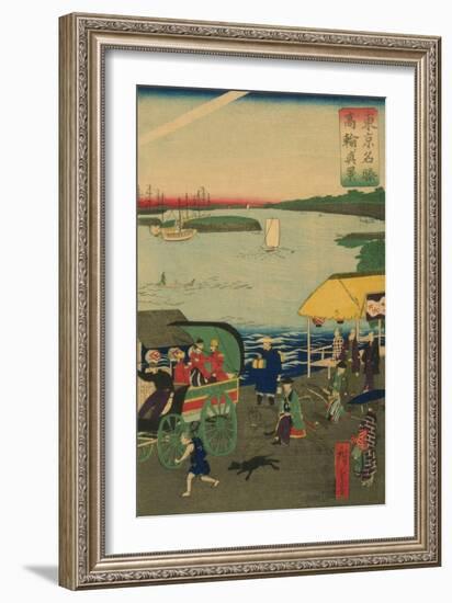 Famous Places in Tokyo: Real View of Takanawa (Tokyo Meisho Takanawa No Shinkei) No.3-Ando Hiroshige-Framed Art Print