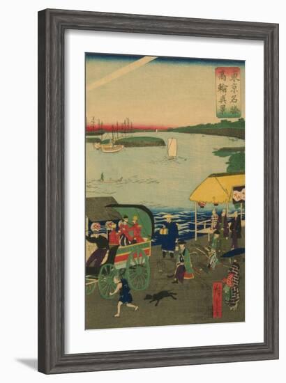 Famous Places in Tokyo: Real View of Takanawa (Tokyo Meisho Takanawa No Shinkei) No.3-Ando Hiroshige-Framed Art Print