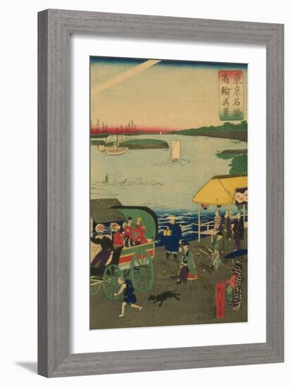 Famous Places in Tokyo: Real View of Takanawa (Tokyo Meisho Takanawa No Shinkei) No.3-Ando Hiroshige-Framed Art Print