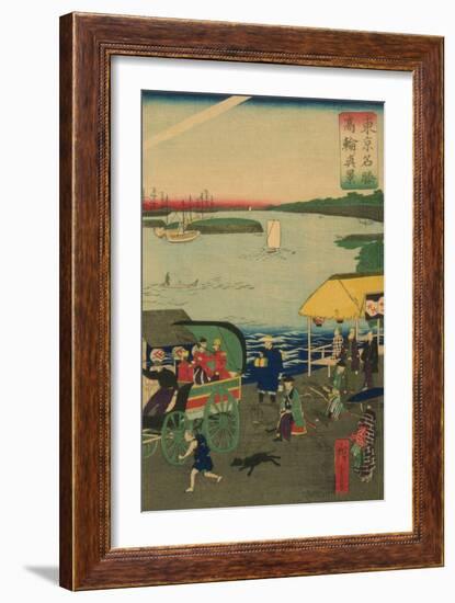 Famous Places in Tokyo: Real View of Takanawa (Tokyo Meisho Takanawa No Shinkei) No.3-Ando Hiroshige-Framed Art Print