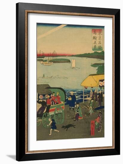 Famous Places in Tokyo: Real View of Takanawa (Tokyo Meisho Takanawa No Shinkei) No.3-Ando Hiroshige-Framed Art Print