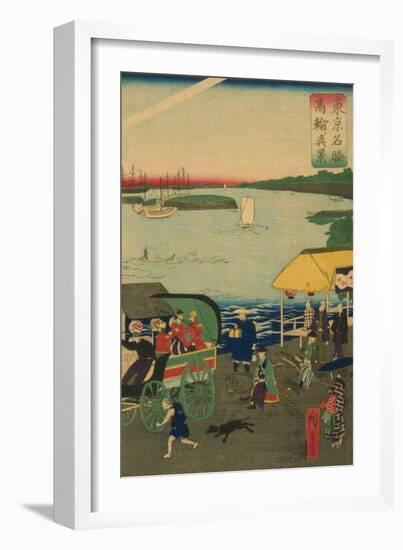 Famous Places in Tokyo: Real View of Takanawa (Tokyo Meisho Takanawa No Shinkei) No.3-Ando Hiroshige-Framed Art Print
