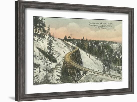 Famous S Railway Bridge, Cloudcroft, New Mexico-null-Framed Art Print