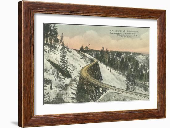 Famous S Railway Bridge, Cloudcroft, New Mexico-null-Framed Art Print