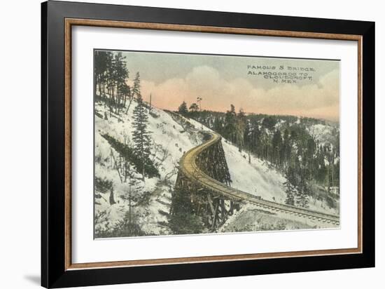 Famous S Railway Bridge, Cloudcroft, New Mexico-null-Framed Art Print