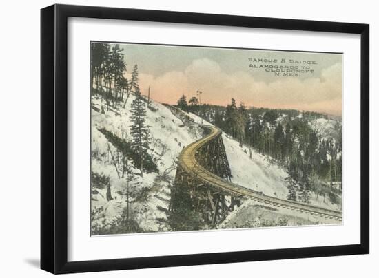 Famous S Railway Bridge, Cloudcroft, New Mexico-null-Framed Art Print