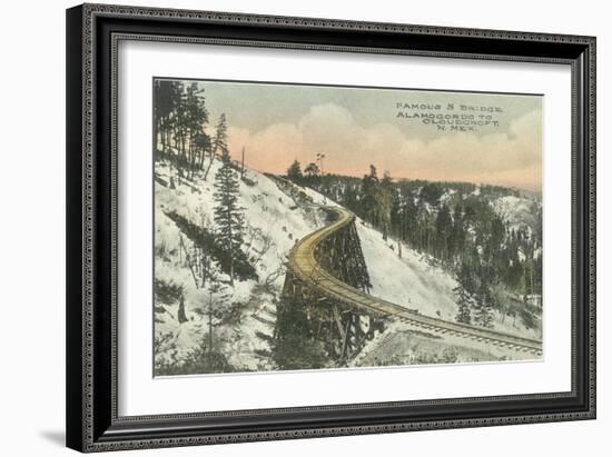 Famous S Railway Bridge, Cloudcroft, New Mexico-null-Framed Art Print