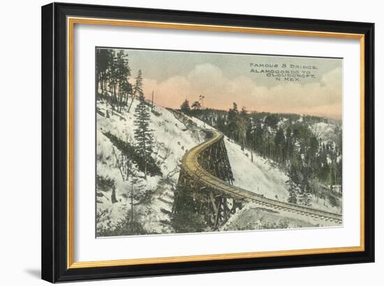 Famous S Railway Bridge, Cloudcroft, New Mexico-null-Framed Art Print