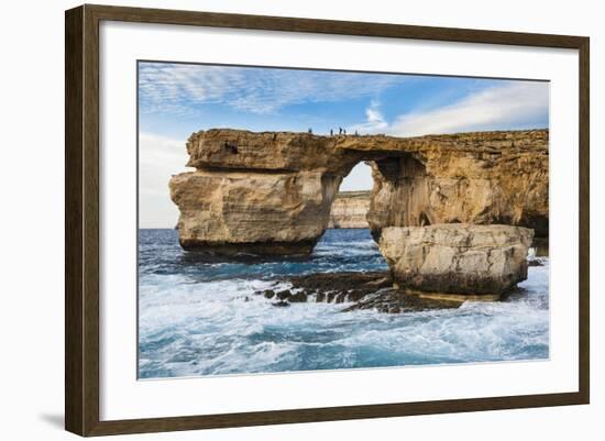 Famous Sea Arch, the Azure Window, Gozo, Malta, Mediterranean, Europe-Michael Runkel-Framed Photographic Print