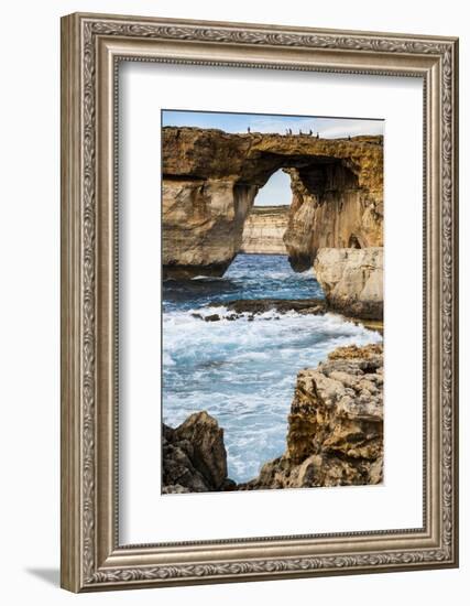 Famous Sea Arch, the Azure Window, Gozo, Malta, Mediterranean, Europe-Michael Runkel-Framed Photographic Print