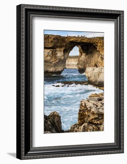 Famous Sea Arch, the Azure Window, Gozo, Malta, Mediterranean, Europe-Michael Runkel-Framed Photographic Print